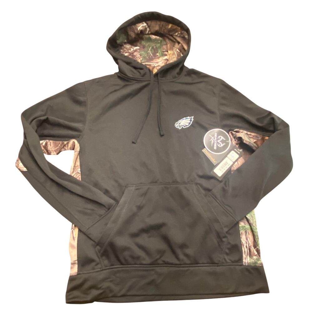 NWT Philadelphia Eagles Realtree Hoodie Dunbrooke Camo Pullover Med NFL Ranger